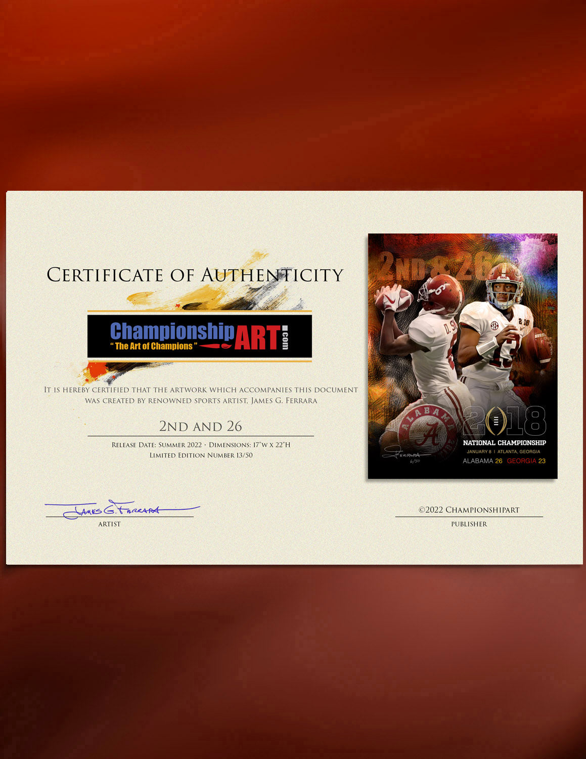 2nd and 26 - Alabama Crimson Tide