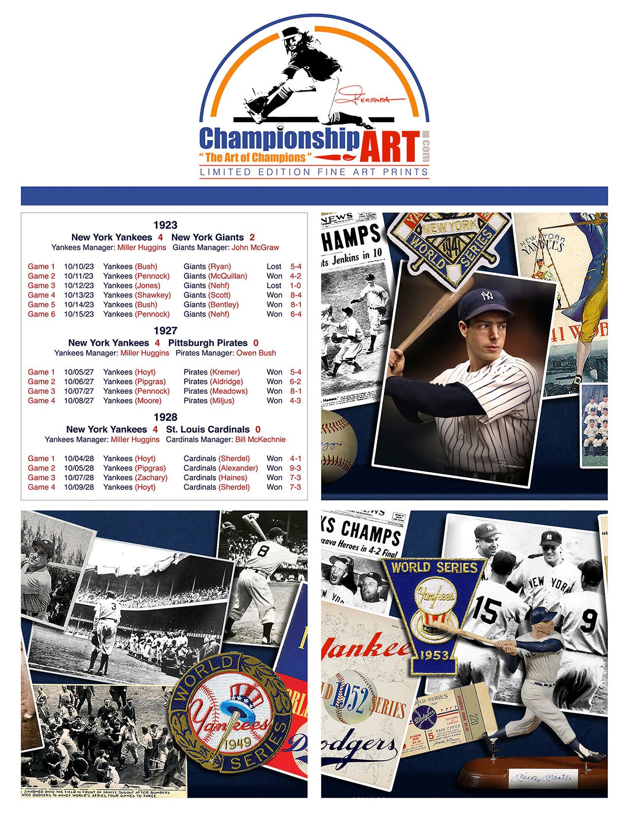 New York Yankees Championships Poster
