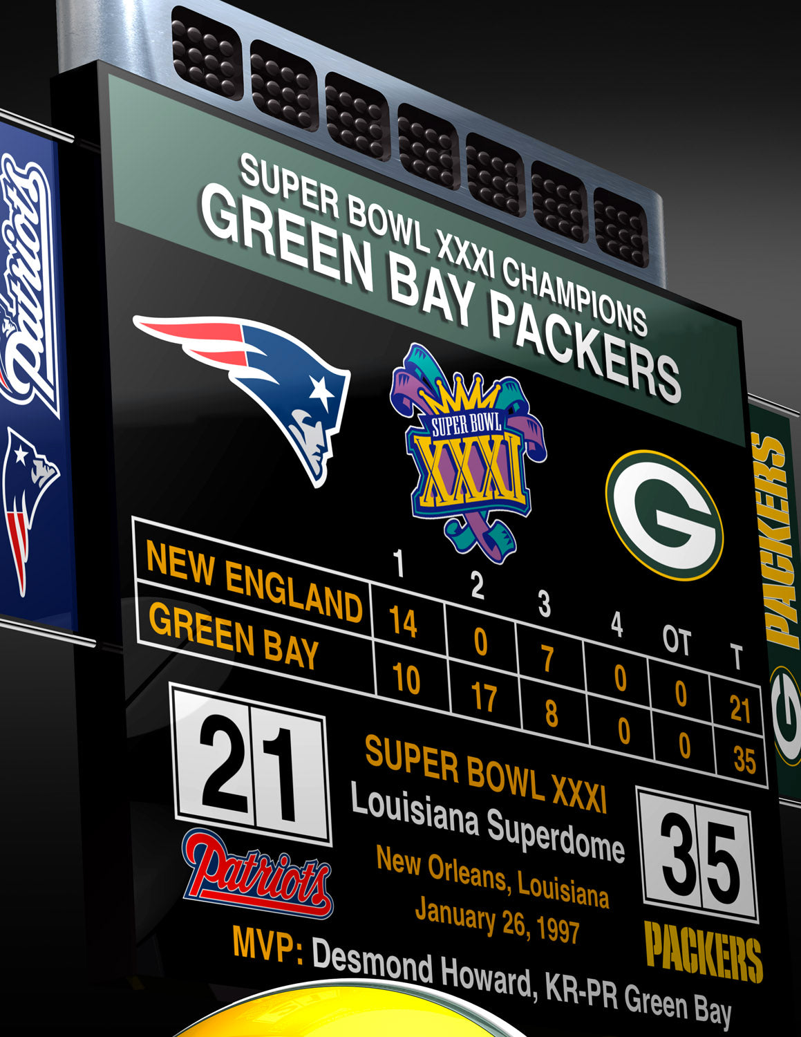Green Bay Packers, Super Bowl XXXI Lombardi Trophy