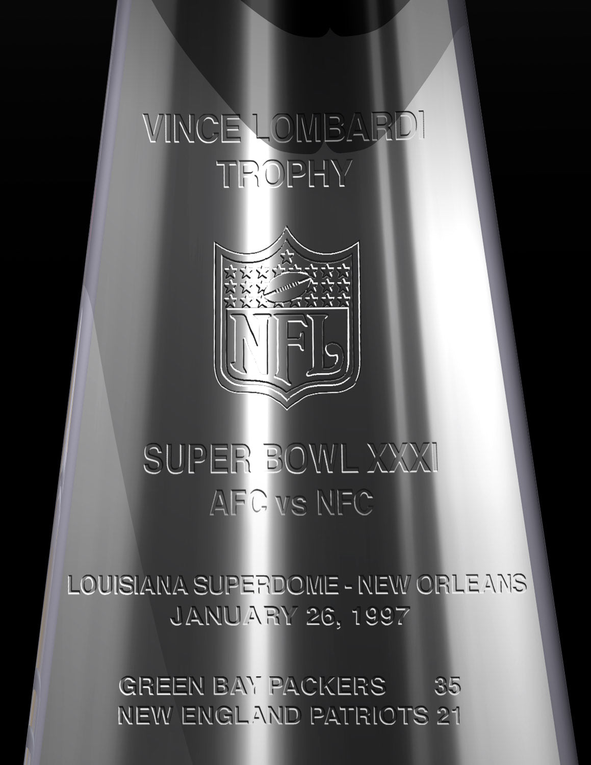 Green Bay Packers, Super Bowl XXXI Lombardi Trophy