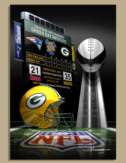 Green Bay Packers, Super Bowl XXXI Lombardi Trophy