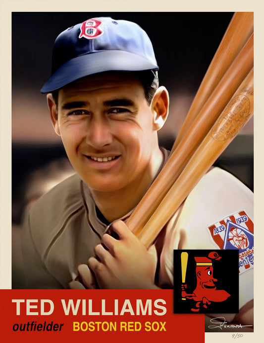 Ted Williams 1953 Style Baseball Card