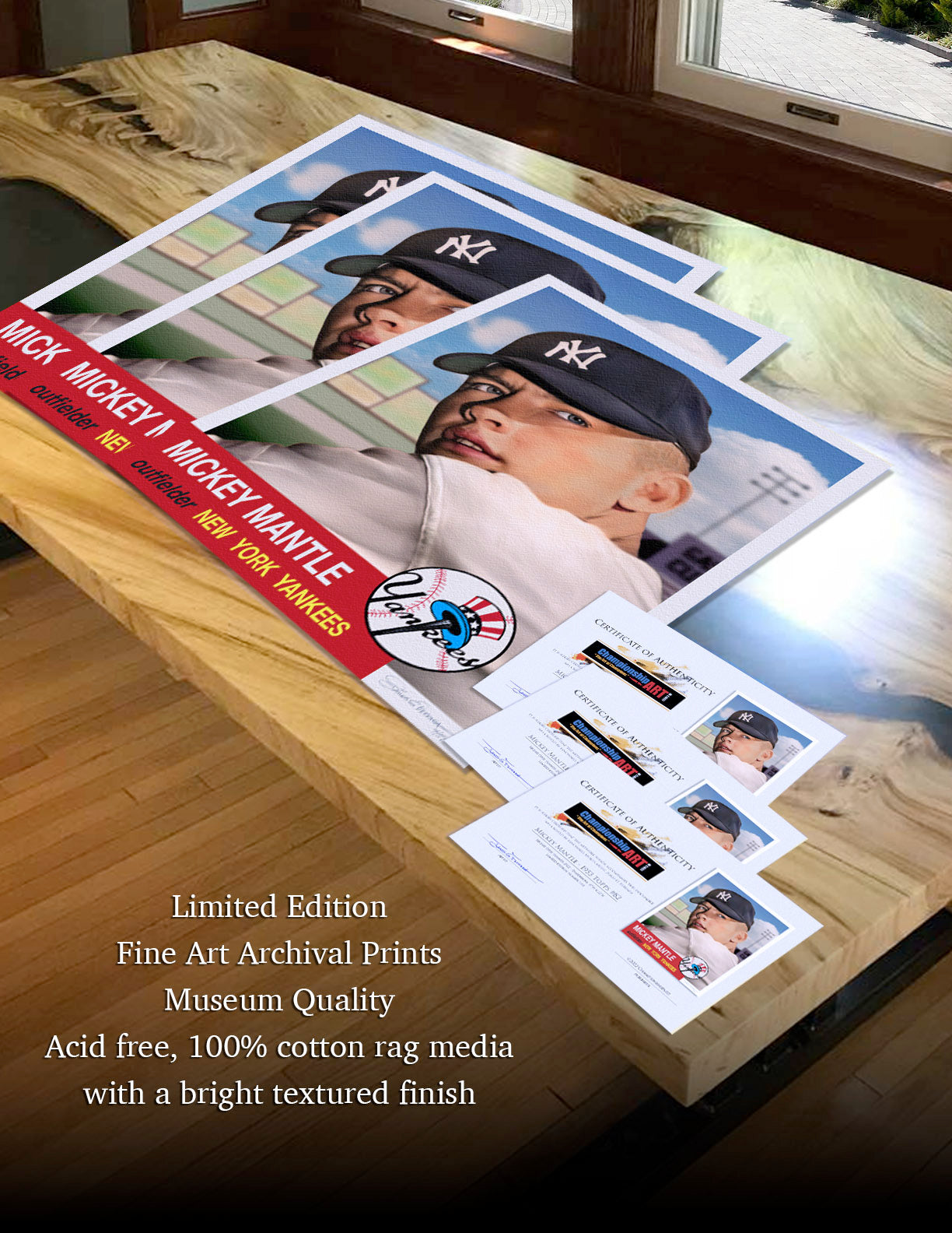 1953 Mickey Mantle Topps #82 Print