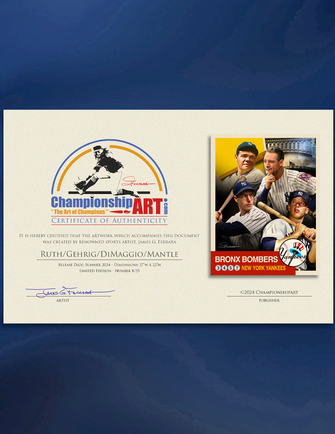 Ruth/Gehrig/DiMaggio/Mantle – ChampionshipArt - The Art of Champions