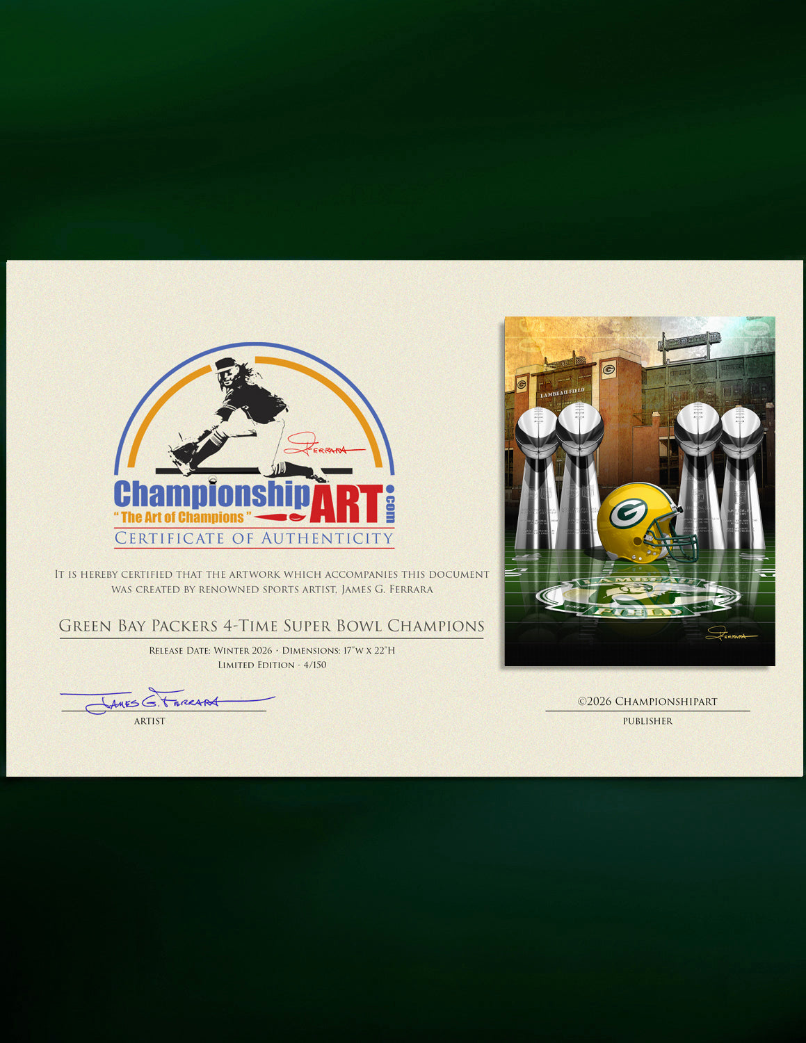 Green Bay Packers  4-Time Super Bowl Champions