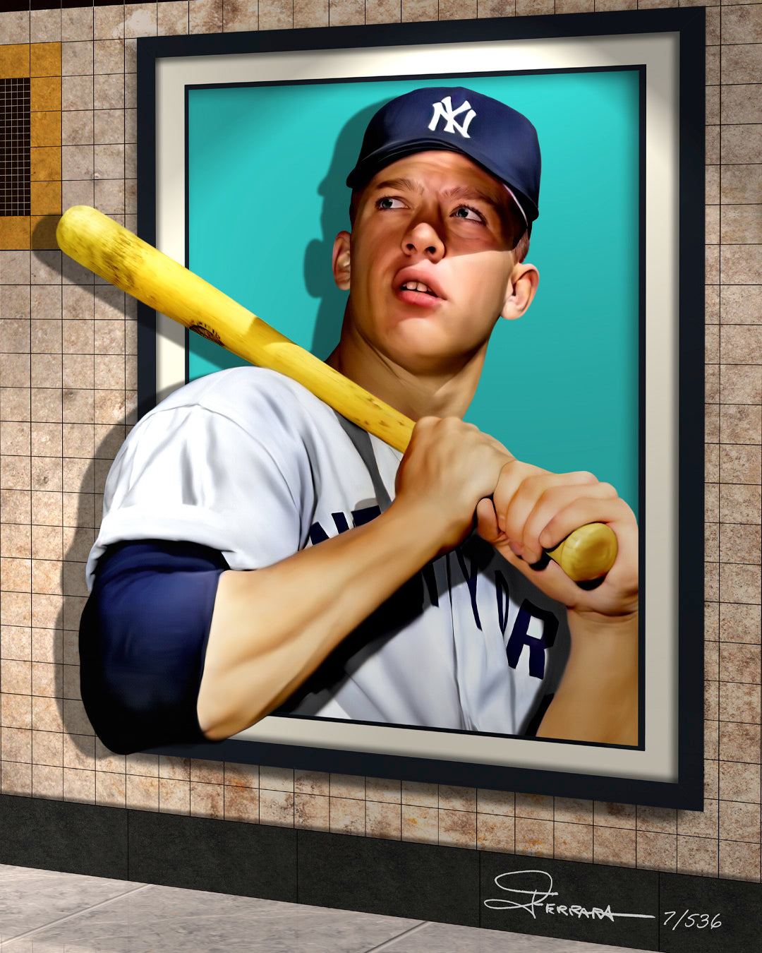 Mickey Mantle #7 - NYC Subway Art