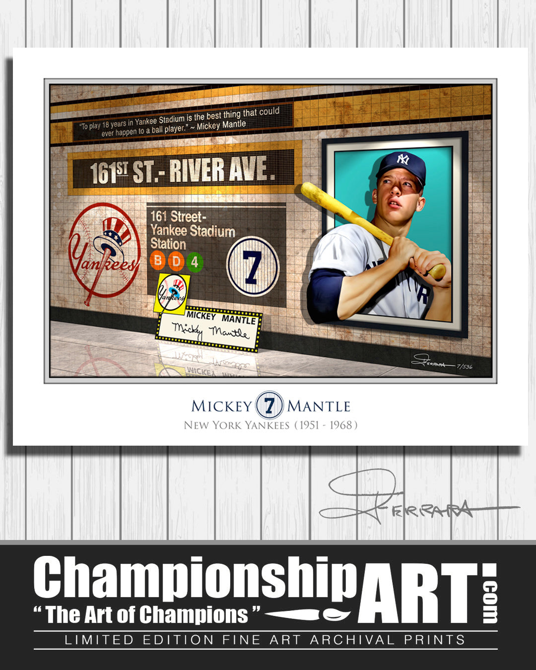 Mickey Mantle #7 - NYC Subway Art