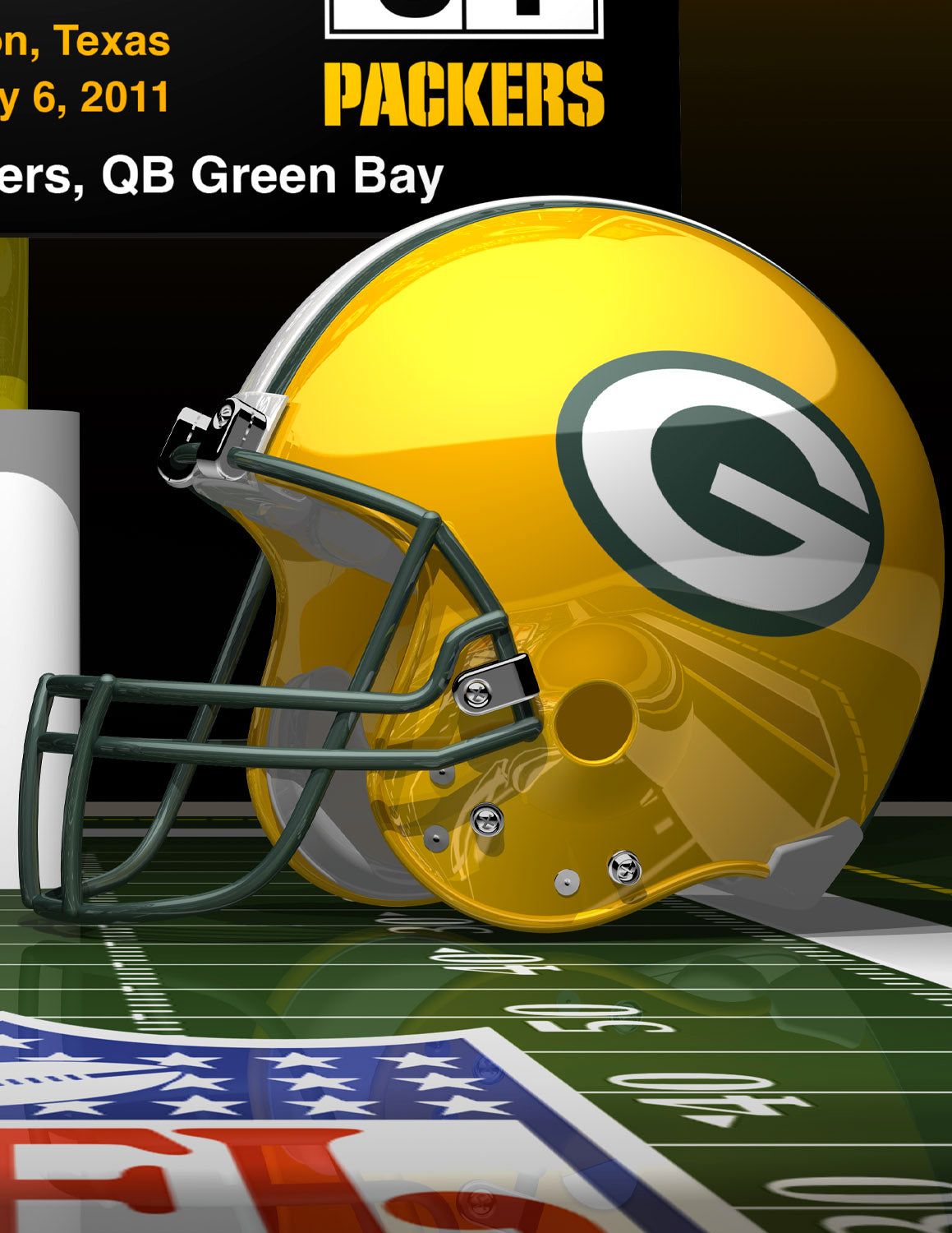 Packers Super Bowl XLV Champions - Dueling Helmets