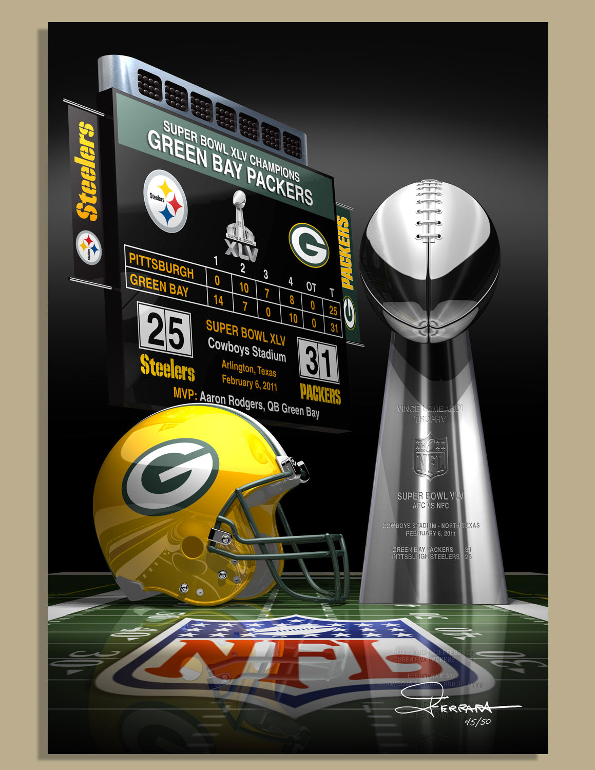 Green Bay Packers, Super Bowl XLV Lombardi Trophy