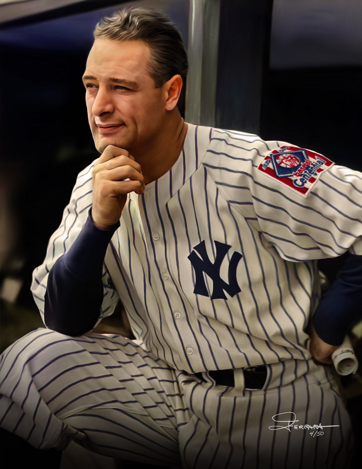 Lou Rig Happy Lou Gehrig Behang